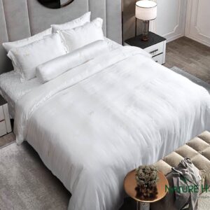 Bộ chăn ga Nature Home Tencel Cotton Chuồn Chuồn Trắng 2023
