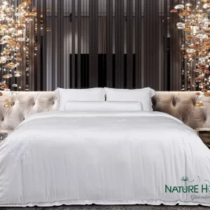 Bộ chăn ga Nature Home Tencel Cotton Anh Đào Trắng 2023