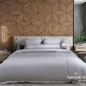 Bộ chăn ga Nature Home Cotton Kim Cương Ghi Sáng